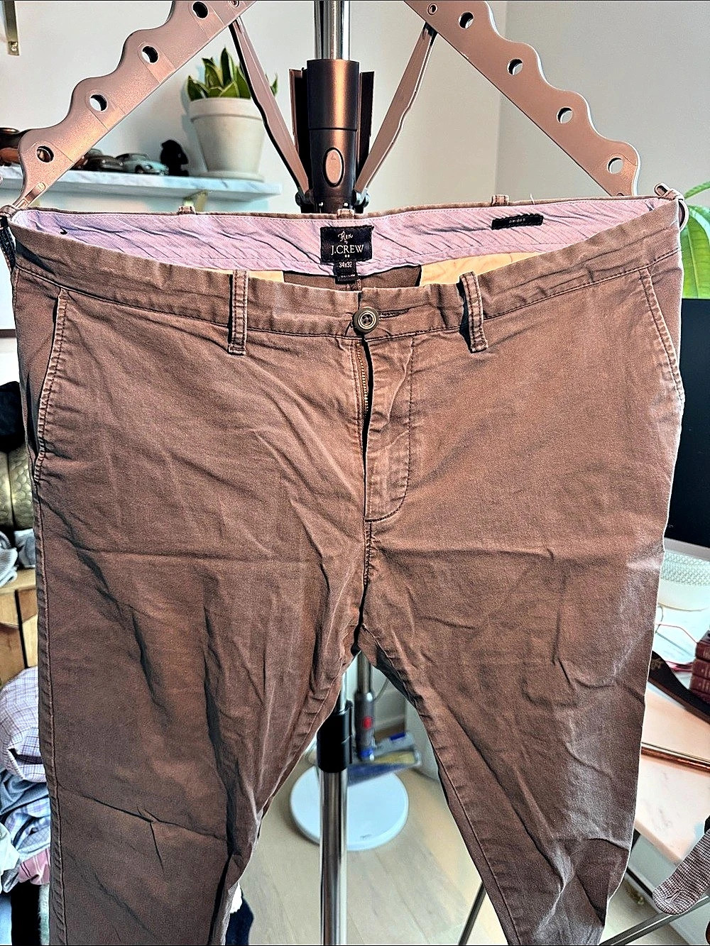 J.Crew Flex Chino Pants Skinny Pants in Brown Waist 34/32